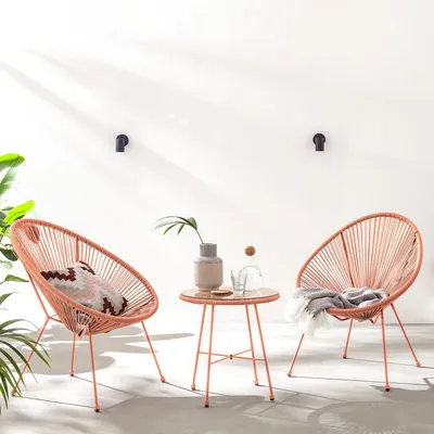 Produktbild von home24 Sitzgruppe - 3-teilig - Stahl / Polyrattan
