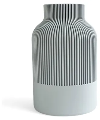 Produktbild von Skandinavische Blumenvase 20 cm – Unzerbrechliche Deko-Vase mit 3D-Struktur, Moderne Massive Vase für frische Blumen, Kunst- und Trockenblumen – Stilvolles Wohnaccessoire für Wohnzimmer, Küche und Büro