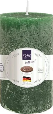 Produktbild von Kerze Stumpen Rustik dark green - dunkelgrün Ø 6cm, Höhe 10cm