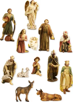Zdjęcie produktu dla 13x FADEDA figurki na łóżeczko / wysokość: 10 cm / ręcznie malowane / szczegółowe figurki na łóżeczko - świąteczna dekoracja stołu akcesoria na łóżeczko