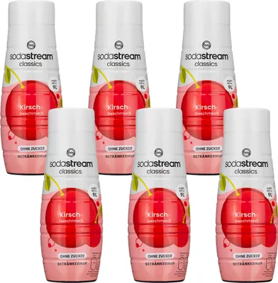 Immagine prodotto di Sodastream sciroppo ciliegia senza zucchero 6x440ml concentrato per 9 litri di bevande