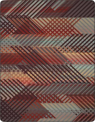 Produktbild von Biederlack Plaid mit Zierstich Vibrance Farbe orange Größe 150 x 200