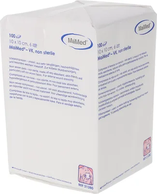 Produktbild von MaiMed Vlieskompressen unsteril 6-fach 200 Stück - 10x10cm