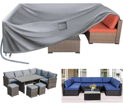Obrázek produktu pro Ochranný kryt na zahradní nábytek, rozměry 280x205x100 cm, voděodolný, s UV ochranou, vyrobený z tkaniny Oxford 420D