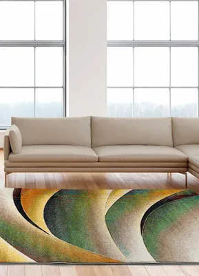 Produktbild von ATTICGO Kurzflorteppich LIBET Modern in Grün, 120x170 cm