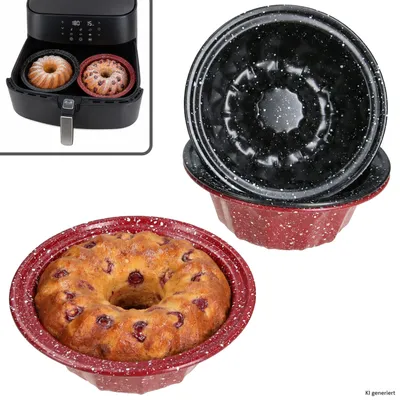 Produktbild von 4er Set Cuci Mini Gugelhupf Backform Ø12,3cm rund Airfryer Backofen
