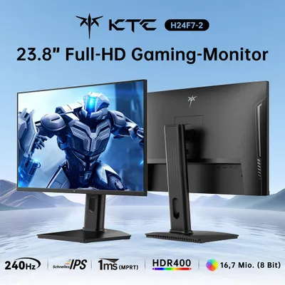 Produktbild von KTC H24F7-2 Gaming Monitor 23,8 Zoll FHD Fast IPS, 240Hz, 1ms MPRT, HDR400, FreeSync, höhenverstellbar