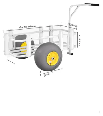 Produktbild von Angelwagen, Robuster Stahlrahmen, 7 Rutenhalter, 200LBS