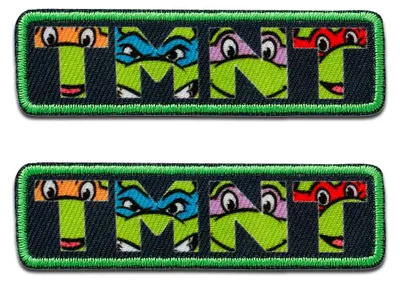 Produktbild von Mono-Quick Teenage Mutant Ninja Turtles Logo Set - Aufnäher, Bügelbild, Aufbügler, Applikationen, Patches, Flicken, zum aufbügeln, Größe: 2,2 x 7,1 cm