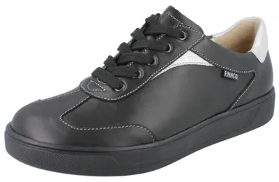 Produktbild von FINN COMFORT FINNCO Interlagos Damen Halbschuhe schwarz silber Glattleder - Größe: UK 5,5