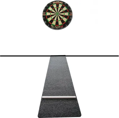 Produktbild von Steel Dartboard Dartscheibe Winmau Blade 6 Dartteppich Dartmatte 66cm x 280 cm Abwurflinie Oche