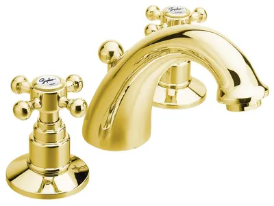 Produktbild von Sapho ANTEA 3-Loch - Waschtischarmatur mit Ablaufgarnitur, Gold