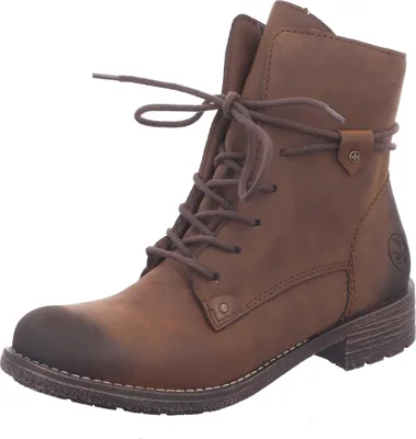 Produktbild von Rieker Damen Stiefelette Schnürung und Reißverschluss Wechselsohlen 79442, Größe:40 EU, Farbe:Braun