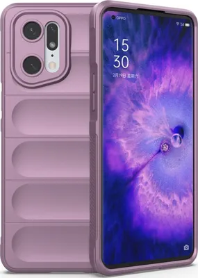 Produktbild von Mobigear Bumpy  OPPO Find X5 Pro Hülle Flexibles TPU Backcover - Lila