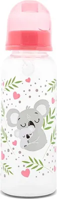 Immagine prodotto di Baby Care biberon Animali semplici 250 ml, tettarella 0+, coperchio, dalla nascita rosa
