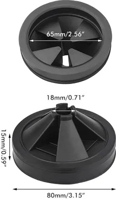 Zdjęcie produktu dla 2 szt. osłona przeciwbryzgowa z gumy EPDM do zlewozmywaków 3 1/8 cala do utylizacji odpadów spożywczych Zamienna osłona przeciwbryzgowa odpływu