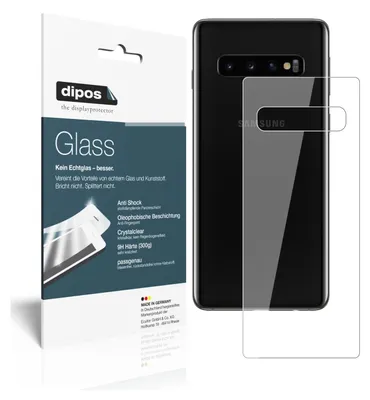 Obrázek produktu pro 2x ochranná fólie pro Samsung Galaxy S10 Plus zadní kryt - anti-shock 9H fólie dipos Glass plastové sklo