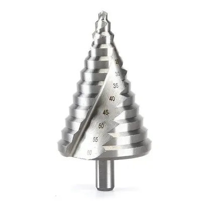Produktbild von HSS Stufenbohrer 6-60 mm Titanbeschichtet, Kegelbohrer mit 12 Stufen für Metall, Holz, Kunststoff und Blech, Entgraterfunktion