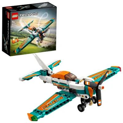 Zdjęcie produktu dla LEGO 42117 Samolot wyścigowy i odrzutowiec Technic, zabawka 2 w 1 dla dzieci w wieku 7+ lat, prezent urodzinowy lub świąteczny dla chłopców i dziewczynek