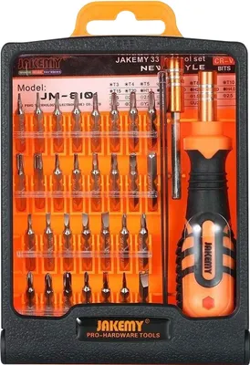 Produktbild von 33-teiliges Schraubendreher-Set mit Verlängerung und Präzisionszange – Jakemy