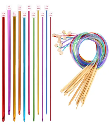 Tunesisches Häkelnadelset, 23-teilig, Alu & Bambus, 2–10 mm