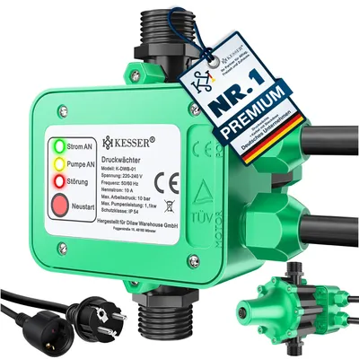 Produktbild von KESSER® Druckschalter Druckwächter Pumpensteuerung Gartenbewässerung mit Kabel