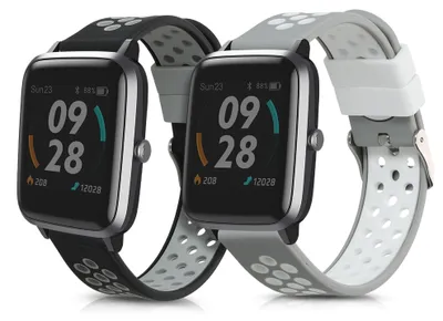 Produktbild von kwmobile 2x Uhrenarmband für Willful Fitnesstracker / Smartwatch Armband - Fitnesstracker Band Set aus TPU Silikon - Ersatzarmband Smartwatch -