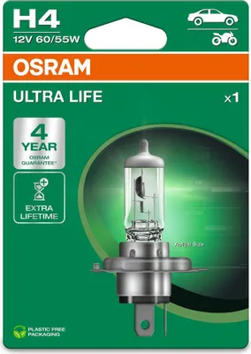 Zdjęcie produktu dla Osram Ultra Life Autolamp H4 12 V 60/55 W