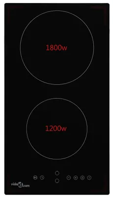 Zdjęcie produktu dla vidaXL Szklano-ceramiczna płyta grzewcza z 2 płytami Sterowanie dotykowe 3000 W