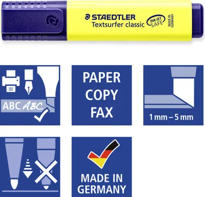 Obrázek produktu pro 10x Textsurfer 364 WP4 Zvýrazňovač Textsurfer, 4 ks, pouzdro