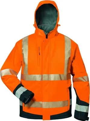 Produktbild von Feldtmann Lukas Warnsch.-Softshelljacke Elysee 23436 orange/schwarz, Größe 4XL