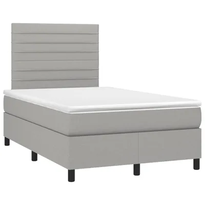 Obrázok produktu pre vidaXL Box spring posteľ s matracom svetlo šedá 120x190 cm látka
