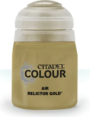 Produktbild von Games Workshop Citadel Air Modellbaufarbe Acrylfarbe Relictor Gold 24ml für Airbrush