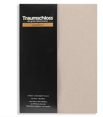 Produktbild von Traumschloss Comfort Jersey Spannbettlaken 140-160 x 200 cm stein 100% Baumwolle