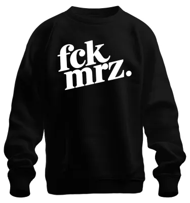 Productafbeelding van fck mrz. Politiek protest, Duitsland, verklaring, sarcasme, sweatshirt, trui, zwart, maat L