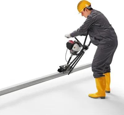 Produktbild von Gasbeton-Estrichmaschine mit 3370 mm Aluminium-Kantenlineal-Set, 4-Takt-Vibrationsmotor für Zementbearbeitung mit höhenverstellbaren Griffen, hocheffiziente Betonwerkzeuge mit 6500 U/min