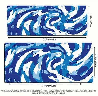 Zdjęcie produktu dla Niebieska podkładka z tworzywa sztucznego pod klawiaturę i mysz, 40 x 90 cm