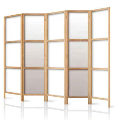 Produktbild von framed concept Paravent Raumteiler aus Holz 225x172 cm, 5-teilig, einseitig, im orientalischen Stil
