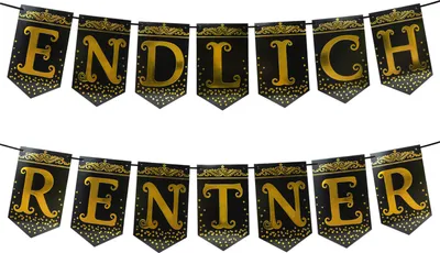 Produktbild von Oblique Unique Endlich Rentner Girlande Hänge Deko für Ruhestand Rente Pensionierung Dekoration Banner Männer