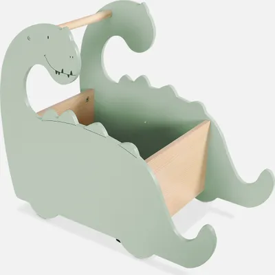 Produktbild von sweeek - Spielzeugkiste mit Rollen, Lauflernhilfe für Kinder Dinosaurier - Grün