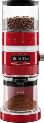 Produktbild von KitchenAid 5KCG8433EER, Mühle mit Mahlwerk, 340 g, Kegelmahlwerk, Edelstahl, Rot, EMPIRE RED