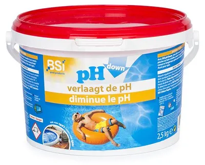 Productafbeelding van BSI pH-down poeder 2,5 kg voor zwembad en spa