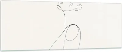 Produktbild von Bilder auf glas - Einteilig - Linie Linie Frau - 140x50cm - Glasbilder - Wandbilder - Bilder - zum Aufhängen bereit - Wanddekoration aus Glas - Glas Bilder - Wandbild auf Glas - GAB140x50-5112