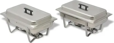 Produktbild von vidaXL Chafing Dish Set 2-tlg. Edelstahl