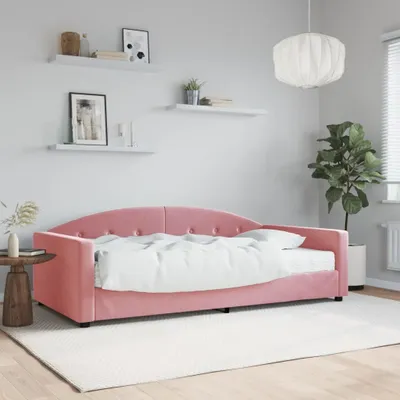 Produktbild von vidaXL Tagesbett mit Matratze Rosa 100x200 cm Samt