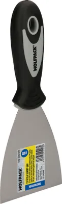 Image de Lame de spatule avec poignée en caoutchouc, 80 mm. Spatule à plâtre, spatule de peintre, spatule à plâtre, etc.