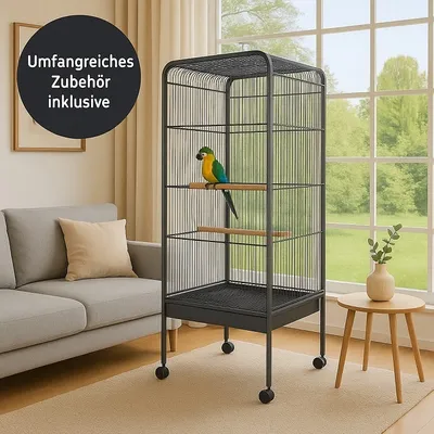 Produktbild von Vogelvoliere MEGA XXL Vogelkäfig Metall Voliere Vogelhaus Käfig Vogel Papagei