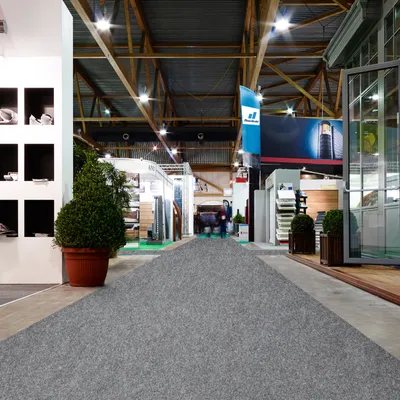 Immagine prodotto di Tappeto da esposizione Tappeto per matrimoni Tappeto per eventi Sintra Feltro ad aghi grigio screziato 100x500 cm