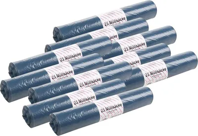 Produktbild von Müllsäcke 250 Stück 120L Blau Abfallsäcke Müllbeutel Abfallbeutel Säcke 70x110cm