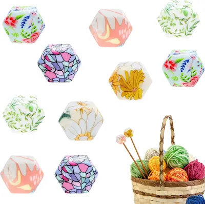 Produktbild von 10 Stück Maschenstopper aus Silikon für Stricknadeln